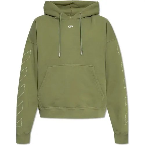 Sweatshirt mit Logo , Herren, Größe: L - Off White - Modalova