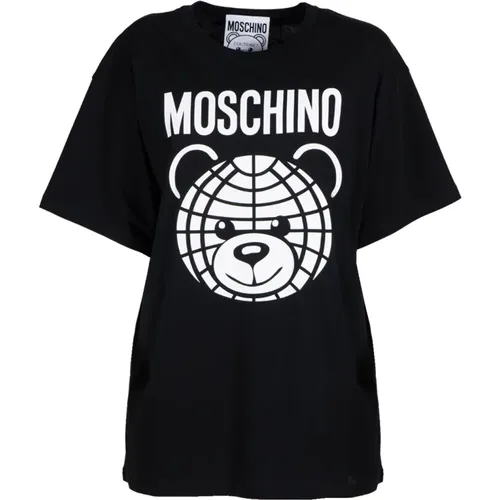 Schwarzes World Teddy Crewneck T-Shirt - Moschino - Modalova