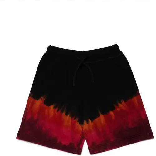 Tie-Dye Gothic Fleece Shorts - Dsquared2 - Modalova