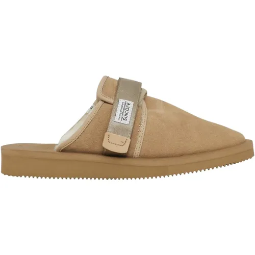 Elegant Suede Mules for Men , male, Sizes: 7 UK, 6 UK, 4 1/2 UK, 3 1/2 UK, 5 UK - Suicoke - Modalova