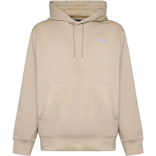 Beiger Hoodie mit gesticktem Logo , Herren, Größe: L - The North Face - Modalova