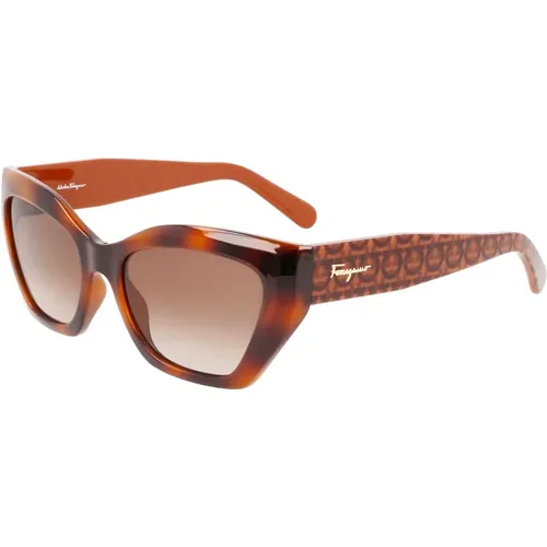 Dark Tortoise/ Havana Sunglasses SF1043S,Sunglasses Sf1043S - Salvatore Ferragamo - Modalova