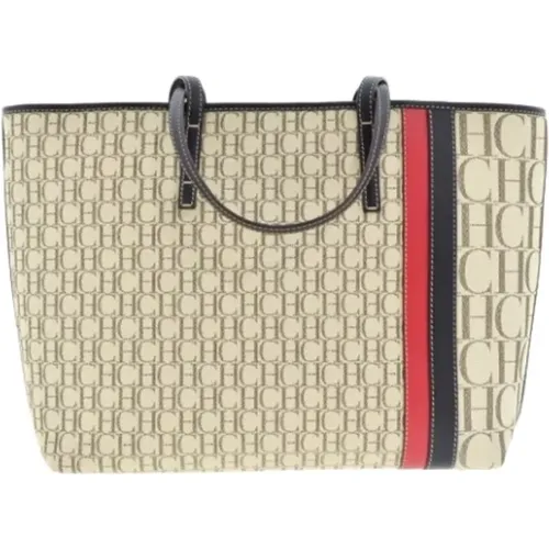 Shopping Bag with Red Stripe , female, Sizes: ONE SIZE - Carolina Herrera - Modalova