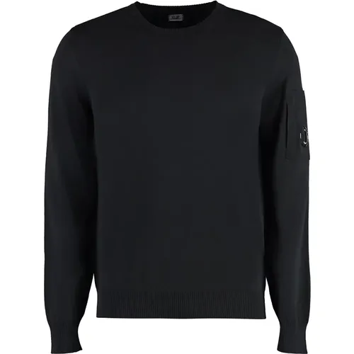 Cotton crew-neck sweater , male, Sizes: XL, L, M, 2XL - C.P. Company - Modalova