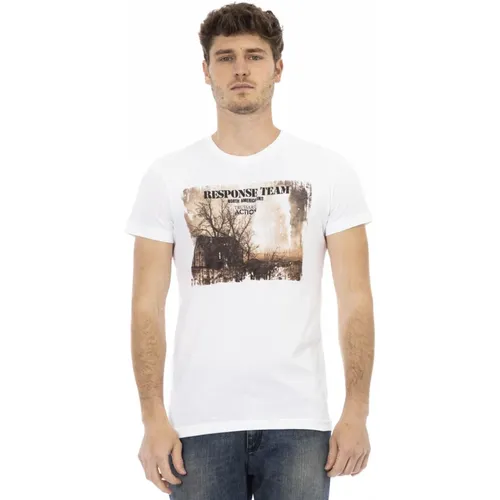 Kurzarm Rundhals T-Shirt , Herren, Größe: L - Trussardi - Modalova