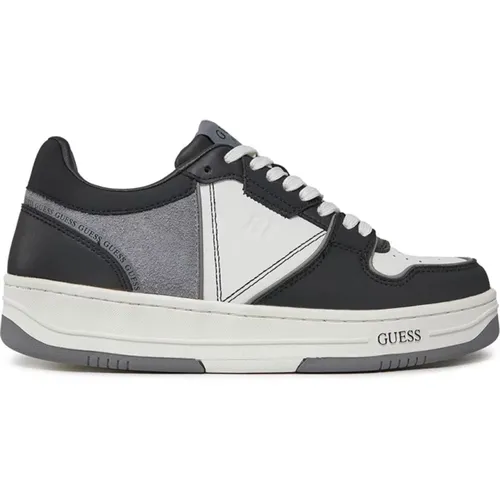 Sneakers in Grau Schwarz Weiß Synthetisch , Herren, Größe: 44 EU - Guess - Modalova