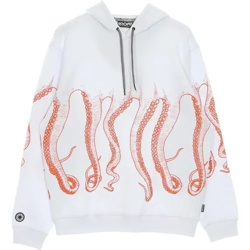 Weiße Kapuzenpullover Herren Outline , Herren, Größe: XL - Octopus - Modalova