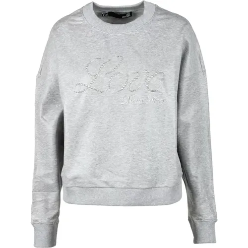 Baumwolle Elasthan Stylischer Pullover , Damen, Größe: 2XS - Love Moschino - Modalova