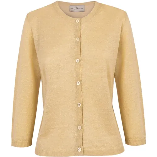 Silk Linen Cardigan , female, Sizes: M, XL, 2XL, L - Cortana - Modalova