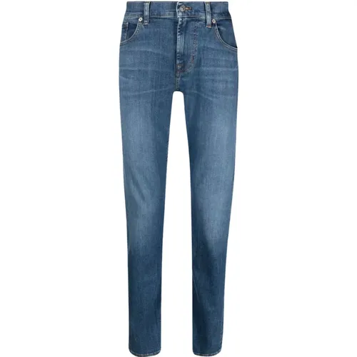 Slim Fit Medium Wash Jeans , male, Sizes: W32, W36, W31, W33 - 7 For All Mankind - Modalova