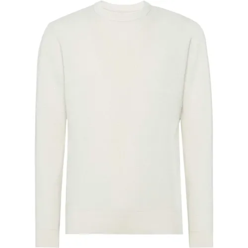 Cotton/Nylon Crew Neck Pullover , Herren, Größe: L - Boggi Milano - Modalova