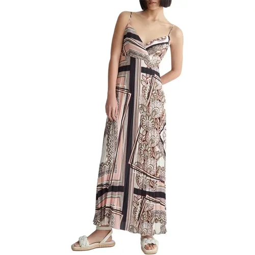 Langes Plissee-Kleid mit Schaldruck - Liu Jo - Modalova