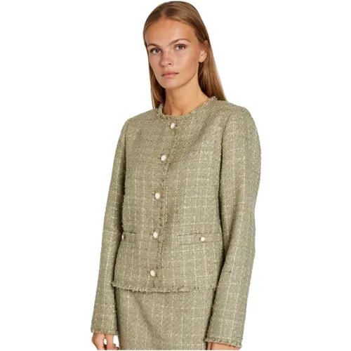 Grüne Glitzerjacke - Grüne Kleidung , Damen, Größe: XL - RUE de FEMME - Modalova