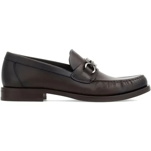 Braune Gancini Loafers , Herren, Größe: 40 EU - Salvatore Ferragamo - Modalova