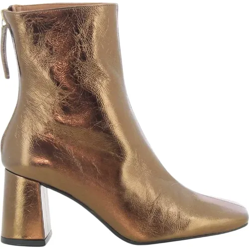 Bronzefarbene Stiefeletten , Damen, Größe: 41 EU - ANGEL ALARCON - Modalova