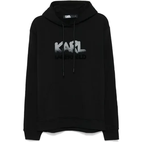 Schwarze Pullover , Herren, Größe: M - Karl Lagerfeld - Modalova