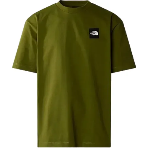 NSE Patch Oliv T-Shirt , Herren, Größe: M - The North Face - Modalova