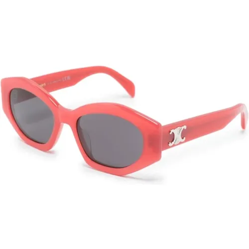 Rote Sonnenbrille mit Originalzubehör,CL40238U 25A Sunglasses,CL40238U 47A Sunglasses - Celine - Modalova