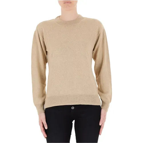 Goldener Pullover mit Lurex-Garn , Damen, Größe: S - Armani Exchange - Modalova