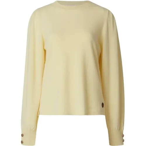 Merino Wool Puffy Sleeve Top , Damen, Größe: M - Busnel - Modalova