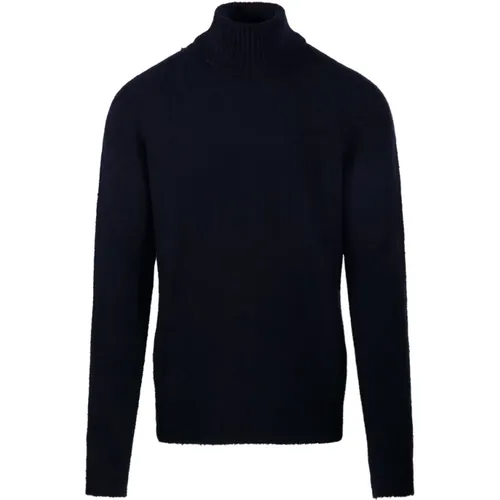 Navy Pullover Ra4510, Stilvoll und Gemütlich - Roberto Collina - Modalova