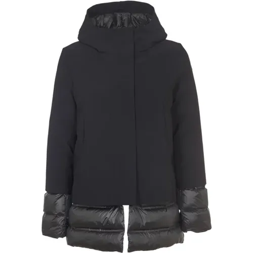 Schwarze Anorak Jacke , Damen, Größe: L - RRD - Modalova