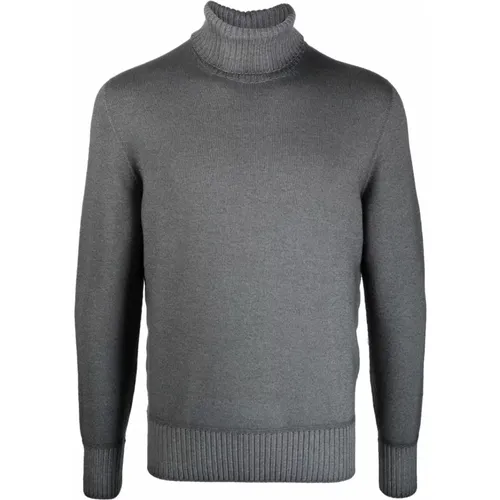 Grauer Pullover Dolcevita Tubico Stil,Graue Pullover für Männer - Drumohr - Modalova