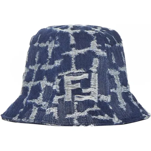 Men's Accessories Hats & Caps Blue Ss24 , male, Sizes: S, M, L - Fendi - Modalova