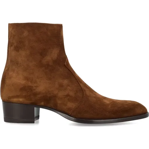 Wyatt 40 ZIP Ankle Boots , male, Sizes: 6 UK - Saint Laurent - Modalova