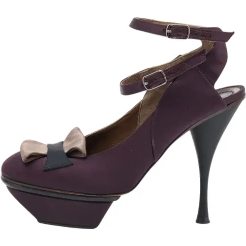Pre-owned Satin sandals , female, Sizes: 6 UK - Marni Pre-owned - Modalova