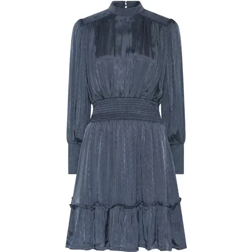 Vintage Indigo Smock Kleid , Damen, Größe: M - Bruuns Bazaar - Modalova