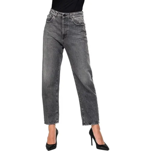 Rose Label Straight Jeans , female, Sizes: W29 - Replay - Modalova