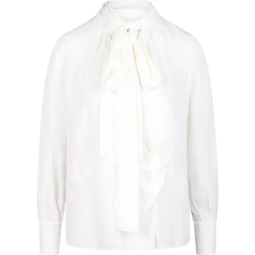 Scarf-detail draped blouse , female, Sizes: M - N21 - Modalova