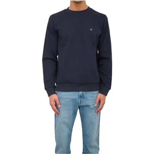 Blaues Sweatshirt Casual Urban Style , Herren, Größe: M - Hugo Boss - Modalova