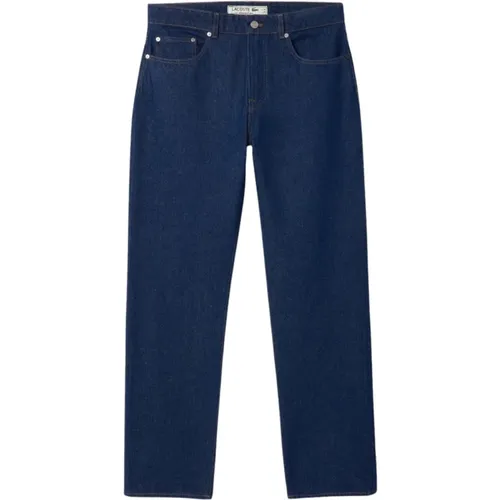 Klassische Straight Fit Indigo Jeans , Herren, Größe: W34 - Lacoste - Modalova