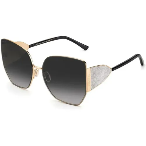 Golden Metal Sunglasses with UV Filter , female, Sizes: ONE SIZE - Jimmy Choo - Modalova