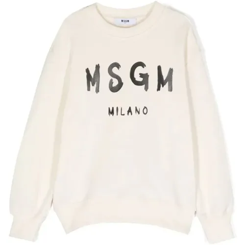 Creme Sweatshirt 013,Sweatshirts,PESCA Sweatshirt - Msgm - Modalova