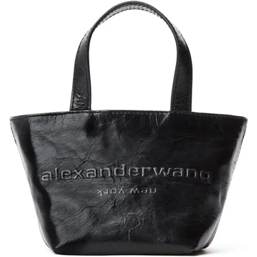 Leather Shoulder Bag Tie-Top , female, Sizes: ONE SIZE - alexander wang - Modalova