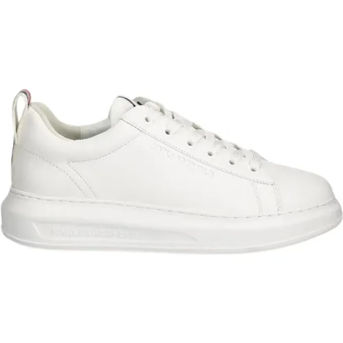 Weiße Leder Herren Sneakers Essential , Herren, Größe: 43 EU - Karl Lagerfeld - Modalova