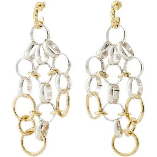 Brass Sido Earrings - Silver/Gold , female, Sizes: ONE SIZE - Isabel marant - Modalova