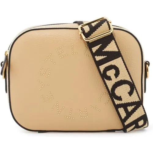 Gold Logo Camera Bag Zip Closure , female, Sizes: ONE SIZE - Stella Mccartney - Modalova