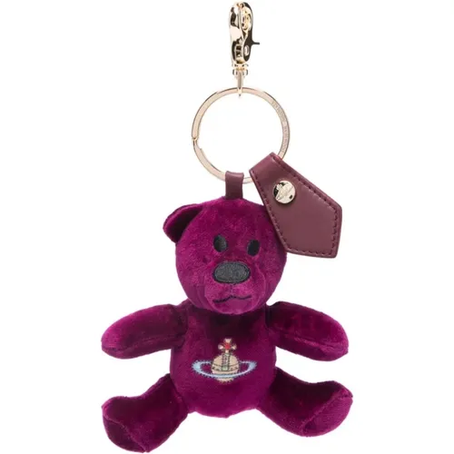 Velvet Teddy-Bear Keychain , female, Sizes: ONE SIZE - Vivienne Westwood - Modalova