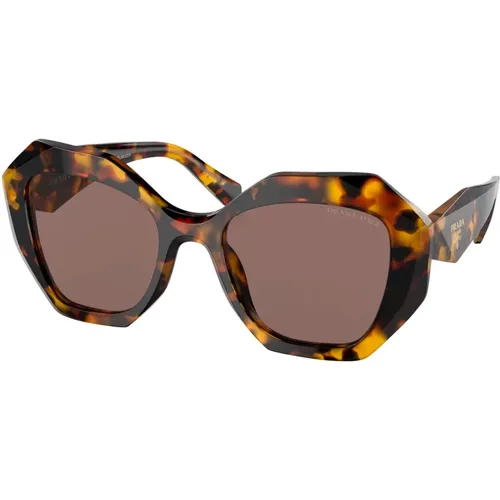 Stilvolle Sonnenbrille in Honey Tortoise/ , Damen, Größe: 53 MM - Prada - Modalova