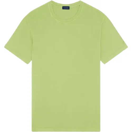 Jersey Cotton T-shirt Lime Yellow , male, Sizes: S, M - PAUL & SHARK - Modalova