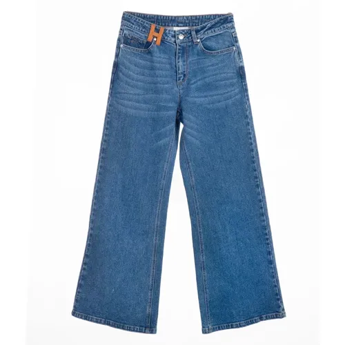 Hést, Weite Denim-Jeans mit Einzigartigem Stil , Damen, Größe: S - HÉST - Modalova