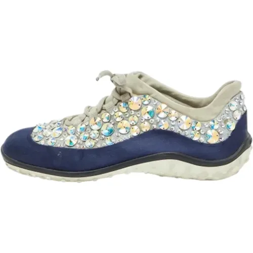 Pre-owned Satin sneakers , female, Sizes: 7 UK - Miu Miu Pre-owned - Modalova