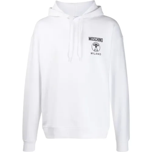 Logo Print BaumwollKapuzenpullover , Herren, Größe: XS - Moschino - Modalova