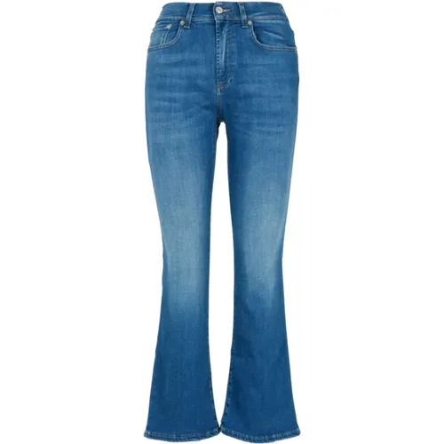 High-Waist Flared Jeans , Damen, Größe: W27 - Roy Roger's - Modalova