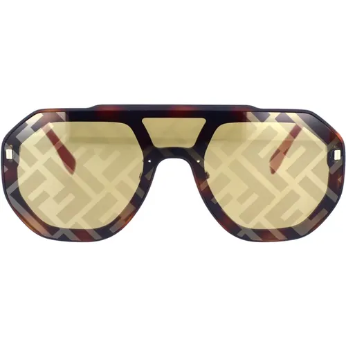 Contemporary Shield Sunglasses , unisex, Sizes: ONE SIZE - Fendi - Modalova