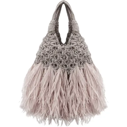 Mini Plumes Handbag , female, Sizes: ONE SIZE - Hibourama - Modalova